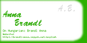 anna brandl business card